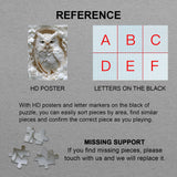 3D Owl Puzzles Paper Cut Art Puzzle 1000 Pieces for Adults, White Bird Jigsaw Puzzle Jungle Animal, Challenging Puzzles Hard Puzzle for Family Decorations BBOLDIN