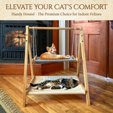Handy Hound Cat Hammock Bed – The Premium Choice in Cat Beds for Indoor Cats Washable for Ultimate Comfort. 26" L x 21" W x 32" H Handy Hound