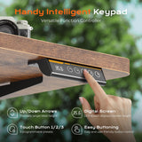 Huuger 55 x 28 Large Electric Standing Desk, Height Adjustable Computer Desk, 27.6" Deep Desktop, Stand up Gaming Office Desk with 2 Hooks, 3 Preset Heights, for Home Office, Rustic Brown Huuger