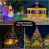 Onory 23FT Christmas Outdoor Waterfall Star String Lights, 860 LEDs, 8 Modes, Waterproof for Yard, Patio, Party Decorations Onory