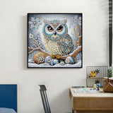 SuuTang 5D Special Shape Owl Diamond Art Painting Kits for Adults, Crystal Rhinestones Diamond Painting, Gem Art Diamond Dots Crafts for Beginners DIY, Home Wall Christmas Decor Gift, 12x12inch SuuTang