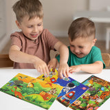 Wooden Puzzles Toys for Kids Ages 4-6, Set of 3 Packs with 60-Piece Wood Jigsaw Puzzles, Dinosaur, Animal and Space Theme. Ideal Gifts for Boys and Girls 3 4 5 6 7 8 Years Old Slotic
