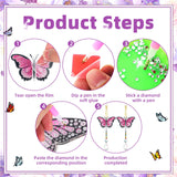 JeCuiK 6 Pcs Diamond Painting Butterfly Wind Chimes Kits 5D DIY Crystal Diamonds Painting Suncatcher Christmas Ornament Double Sided Diamond Art Keychains Pendant Best Gifts for Mom JeCuiK