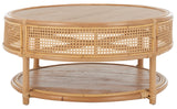 SAFAVIEH Home Collection Arvid Natural Brown Solid Wood Coffee Table (Fully Assembled) SAFAVIEH