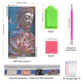 ZHUMUTO Large 5D Diamond Art Painting Kits for Adults,15.7x27.5inch Religious Buddha C DIY Full Round Drill Diamond Dots Large Size,Big Gem Art and Crafts for Home Wall Decor Gifts ZHUMUTO