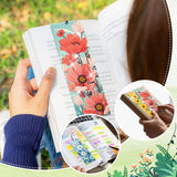 4pcs Flower Diamond Art Bookmarks Kit Floral Diamond Bookmarks for Adults 5D DIY Diamond Art Kit for Spring Reading Lover Book Lover Students DIY Gem Crafts Gift Cumule