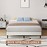 SHOANED King Size Box Springs - 5 Inch Low Profile Mattress Foundation No Noise Heavy Duty Metal Basics Bed Base with Clean Fabric Cover, Easy Assembly SHOANED