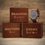 Personalized Walnut Wood Wooden Date Watch, Groomsmen Gift, Mens Gift, Mens Watch, Watches for Men Generic