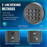 Superday 3-5 Rifle Gun Safe, Quick Access Large Gun Safe for Rifles and pistols with Keyboard Lock, Electronic Locking Gun Cabinet Rifle Safe with Gun Safes Pocket and Rifle Rack for Home Superday