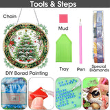 SKRYUIE Hanging Diamond Art Kits for Adults Christmas, DIY Window Pendant Diamond Painting Kit Sun Catcher, Special Shaped Crystal Acrylic Double Sided, Porch Outdoor Garden Ornaments 7.88 x 7.88 Inch SKRYUIE