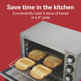 Hamilton Beach Countertop Toaster Oven & Pizza Maker Large 4-Slice Capacity, Stainless Steel (31401) Hamilton Beach