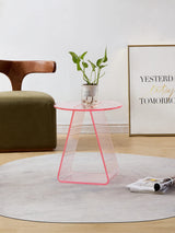 MEETLAKE Acrylic End Table,Pink Side.Nightstand Coffee Table Coffee Table Living Room Bedroom18 inch High, 16x16 inch Table Top. … MEETLAKE