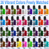 Candle Dye - 36 Colors Candle Making Dye, Highly Concentrated Liquid Oil-Based Coloring for Soy Wax, Bees Wax, Gel Wax - Easy Color and Safe - 6ml/Bottle ERCorArt