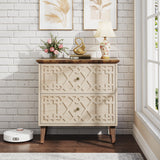 Tribesigns 2 Drawer Lateral File Cabinet, Office Filing Cabinet for A4 / Letter Size/Legal Size Files, Wood Storage Cabinet Printer Stand for Home Office, Living Room, Beige Tribesigns