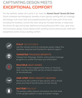 Human Touch Gravis ZG Zero Gravity Leather Massage Chair Recliner with Air Massage and Heat - Black Wood - Bone Leather Perfect Chair