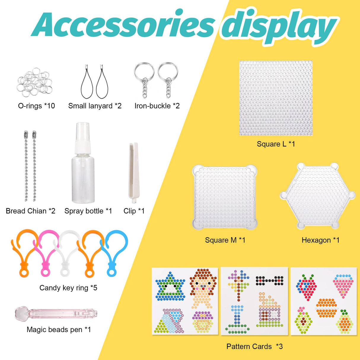 Eenua Non-Iron Fuse Beads Kit 3220 Pcs Beads in 32 Colors Unlimited Creativity Starter Kit Eenua