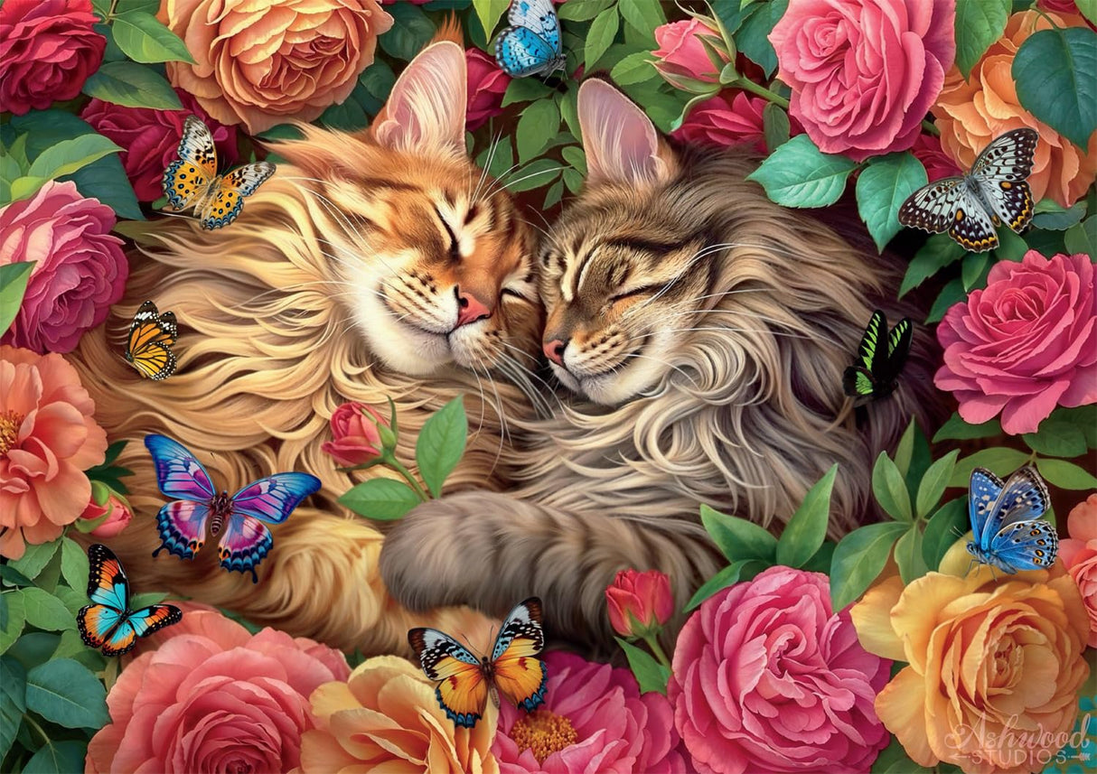 Buffalo Games - Brigid Ashwood - Cats in Love - 500 Piece Jigsaw Puzzle for Adults -Challenging Puzzle Perfect for Game Nights - Finished Size is 21.25 x 15.00 Buffalo Games