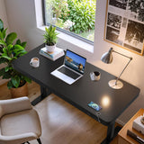 Furmax Electric Standing Desk with Drawer 55 x 24 Inch Adjustable Height Stand up Desk Home Office Computer Desk with USB Ports, Black Furmax