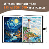KOSTBAR Puzzle Storage Folder for 1000-Pieces with 24 Puzzle Saver Sheets, Puzzle Frame Accessories for Puzzle Organizers and Storage, Dustproof Puzzle Keeper, Gift for Puzzle Lovers KOSTBAR