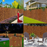 Natural Reed Fencing,Decorative Bamboo Fencing 2ft 3ft 4ft 5ft 6ft High Roll Reed Screen Curtain Balcony Reed Fence Roll for Outdoor Backyard Patio, Decorative Fence,Privacy Screen(91x305cm(3x10ft)) ZMNXAS