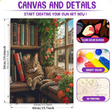 Paint by Numbers Kit for Adults Beginner, Sleeping Cat Adult's Paint by Number Kits On Canvas, DIY Oil Painting Kits for Home Wall Decor 16x20 Inch Clendo