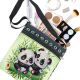 Diamond Painting Shoulder Bag, DIY 5D Panda Pattern Diamond Art Artificial Crystal Special Shape Crystal Artificial Partial Mosaic Crafts Adjustable shoulder strap Shoulder Bag MVVMTOP