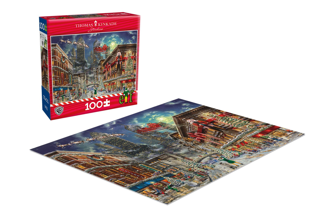 Buffalo Games - Thomas Kinkade -Kinkade - Elf V2-100 Piece Jigsaw Puzzle for Families -Challenging Puzzle Perfect for Game Nights - Finished Size is 15.00 x 11.00 Ceaco