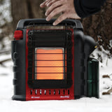 Mr. Heater Portable Buddy Heater MH9BX 4,000-9,000 BTU Indoor-Safe Propane Radiant Heater For Campers, Workshops, Job Sites, Patios & More - Red, Black Mr. Heater