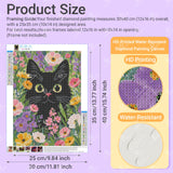 Gamteldot Black Cat Diamond Art Kits for Adults Beginners,DIY Diamond Art 5D Full Drill Diamond Dots Diamond Painting with Complete Tools,Pefect Art Crafts for Home Wall Decor Gift-12x16in Gamteldot