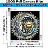 5D Diamond Art Kits for Adults,Sleepy Sun and Moon Special Shape Diamond Painting Kits for Beginners, DIY Crystal Diamond Dots Gem Art Craft for Home Decor 11.8x11.8 Inch Acelii