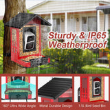 birdsnap® APS - Metal Bird Feeder with Camera Solar Panel 32GB Card, AI Identify 10000+ Birds Camera Feeder, 2K HD Live View Auto Record Bird Video, Ideal Xmas Gift for Bird Lovers birdsnap