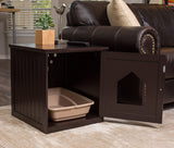 BirdRock Home Decorative Cat House & Side Table | Cat Home Covered Nightstand | Indoor Pet Crate | Litter Box Enclosure | Hooded Hidden Pet Box | Cats Furniture Cabinet | Kitty Washroom BIRDROCK HOME