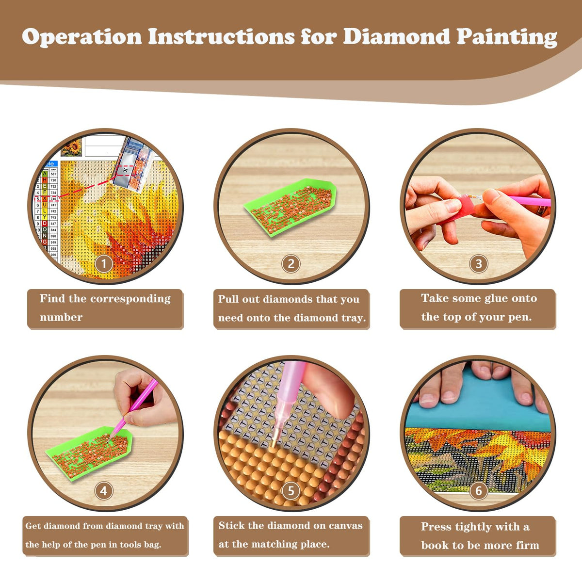 Tiger Diamond Art Kits for Adults, Animals 5D Diamond Painting Kits for Adults, DIY Gem Painting, Crafts for Adults, Dimond Art Paintings Kit, Full Drill Diamond Dot for Home Wall Decor 14 X 14 Inch Xoaoes