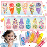 BRIPATI DIY Lip Gloss Making Kit - All-in-One to Make Your Own Lip Care Gloss Set with Clear Base, Pigments, Glitter, Tubes, Fun Creative Gift for Women Girls Makeup Lovers in Christmas Birthdays BRIPATI