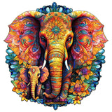 Woodemon Wooden Puzzles for Adults, Mandala Elephant (M-200pcs) Wooden Jigsaw Puzzles Kids, 9.6 * 9.3in Unique Shaped Animal Wood Puzzles Adults, Xmas Christmas Puzzles Birthday Gifts Family Games Woodemon