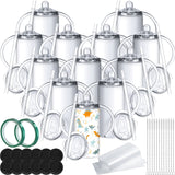 12 Sets 12 oz Sublimation Blanks Sippy Cups for Toddlers Insulated Stainless Steel Kids Sublimation Tumbler Cups with Lids and Straws, 2 Heat Tape, 12 Polymer Sublimation Coating, Coaster, Brush Zubebe