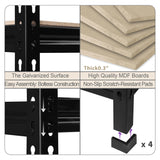 Prilinex Heavy Duty Storage Shelves - 5-Tier Adjustable Metal Garage Shelving Unit, Standing Utility Shelf Racks for Pantry Warehouse Kitchen, Black, 28" W x 12" Dx 59" H, 3 Packs Prilinex