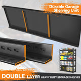 Notmise Metal Garage Shelving Unit, Heavy Duty Steel Storage Rack with High Load Capacity, Ideal for Garage, Warehouse, Basement, or Home Organization Solutions, Black (71" H×35" W×14" D) Notmise