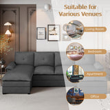 JAMFLY Sectional Couches for Living Room, U-Shaped Couch 4 Seat Sofas with Double Chaises, Modern Modular Sectional Sofa Set for Apartment Furniture for Apartment, Black JAMFLY