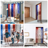 LOLStar 4th of July Decorations,Red White and Blue 3 Pack Tinsel Foil Fringe Curtains,4th of July Photo Booth Prop Streamer Backdrop for America Patriotic Party,Memorial Day,Independence Day,Labor Day LOLStar