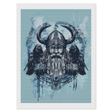 Brkgpw Viking Norse Odin Crow Diamond Art Painting Kit 12x16inch, Adult, Canvas, Unisex, All Seasons Brkgpw