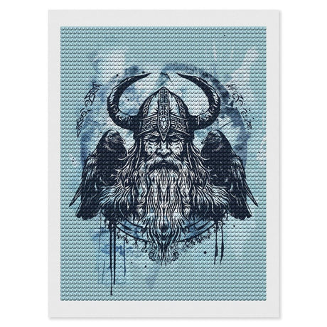 Brkgpw Viking Norse Odin Crow Diamond Art Painting Kit 12x16inch, Adult, Canvas, Unisex, All Seasons Brkgpw