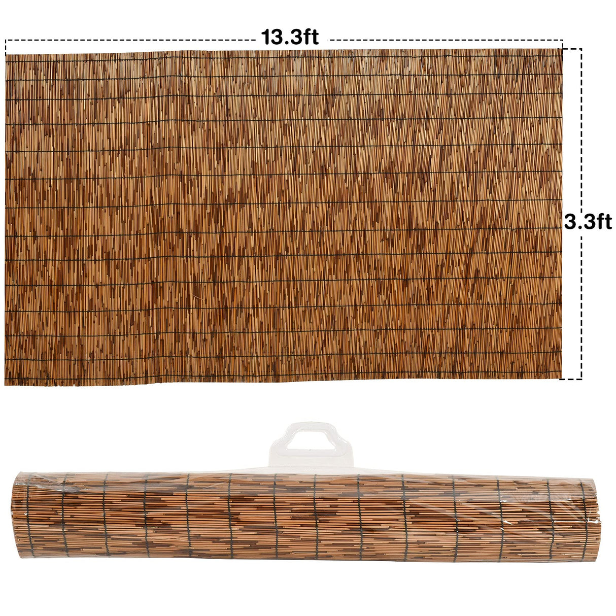 DearHouse Natural Reed Fencing, Eco-Friendly Reed Fence, 3.3 feet High x 13.3 feet Long, Reed Screen for Garden, Privacy DearHouse