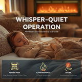 EUHOMY 50 Inch Electric Fireplace Wall Recessed and Wall Mounted with Adjustable Flame Color, Fireplace Heater with Remote Control, Linear Fireplace with Timer, Touch Screen, Log & Crystal, 750/1500W EUHOMY