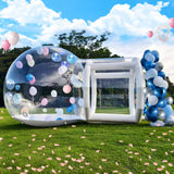 10FT Inflatable Bubble House Dome, Clear PVC Bubble Balloon House Ten with Tunnel, Air Blower, 600W Air Pump Transparent Bubble House Dome Inflatable for Party, Yard Decoration Gaonala