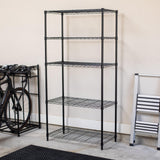 Internet's Best 5-Shelf Adjustable Wire Shelving | Heavy Duty Storage Rack | Metal Shelf for Garage, Restaurant, Industrial Use - Wide Unit Shelves, Sturdy Steel Frame | Black | 36" W x 18" D x 72" H Internet's Best