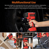 Lepmerk Brushless Cordless Impact Wrench Set, 1/2 inch, 320 ft-lbs / 430N.m Max Torque, Includes 3.0A Li-ion Battery and 8 Impact Sockets for Car Tires Lepmerk