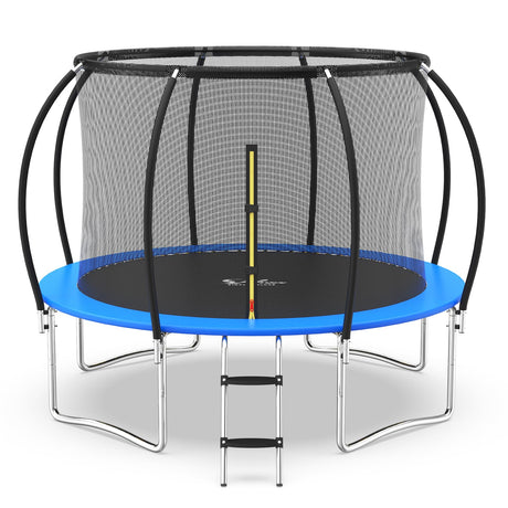 Simple Deluxe Trampoline for Kids with Safety Enclosure Net Wind Stakes 400LBS Weight Capacity 12FT Blue Inside Net Simple Deluxe