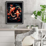 Reofrey DIY Diamond Art Kits for Adults Fish, Animal Full Drill Round Rhinestone Diamond Painting Kits, Cross Stitch Embroidery Canvas for Crafts Home Wall Decor 30x40cm Reofrey