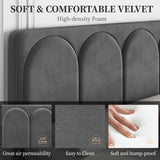 Yaheetech Full Bed Frame Upholstered Platform Bed with 4 Drawers Storage and Adjustable Headboard,Arch Channel Tufted Headboard,Sturdy Wood Slat Support,No Box Spring Needed,Dark Gray Full Bed Yaheetech